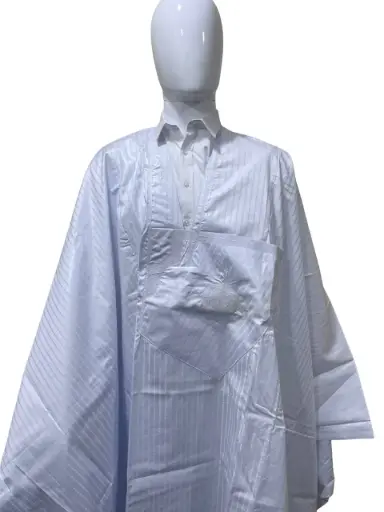 fussenegger blanc  – boubou 8m avec pantalon simple 002