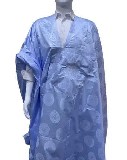 getzner bleu ciel  – boubou 8m avec pantalon simple 1733