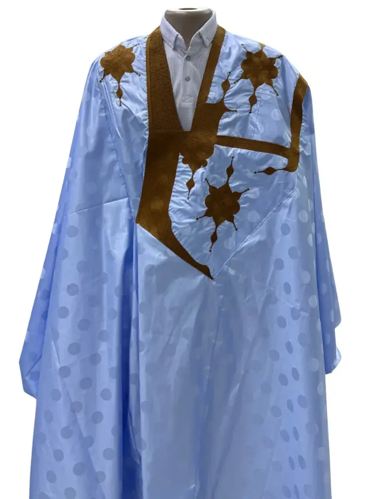 Azbi  bleu ciel  – boubou 8m avec pantalon 1110