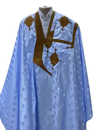 Azbi  bleu ciel  – boubou 8m avec pantalon 1111