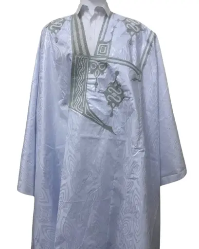 أزبي أبيض دراعة 8م بانتلوه مخيط 1018