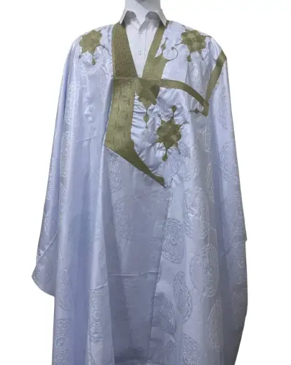 أزبي أبيض دراعة 8م بانتلوه مخيط 1007