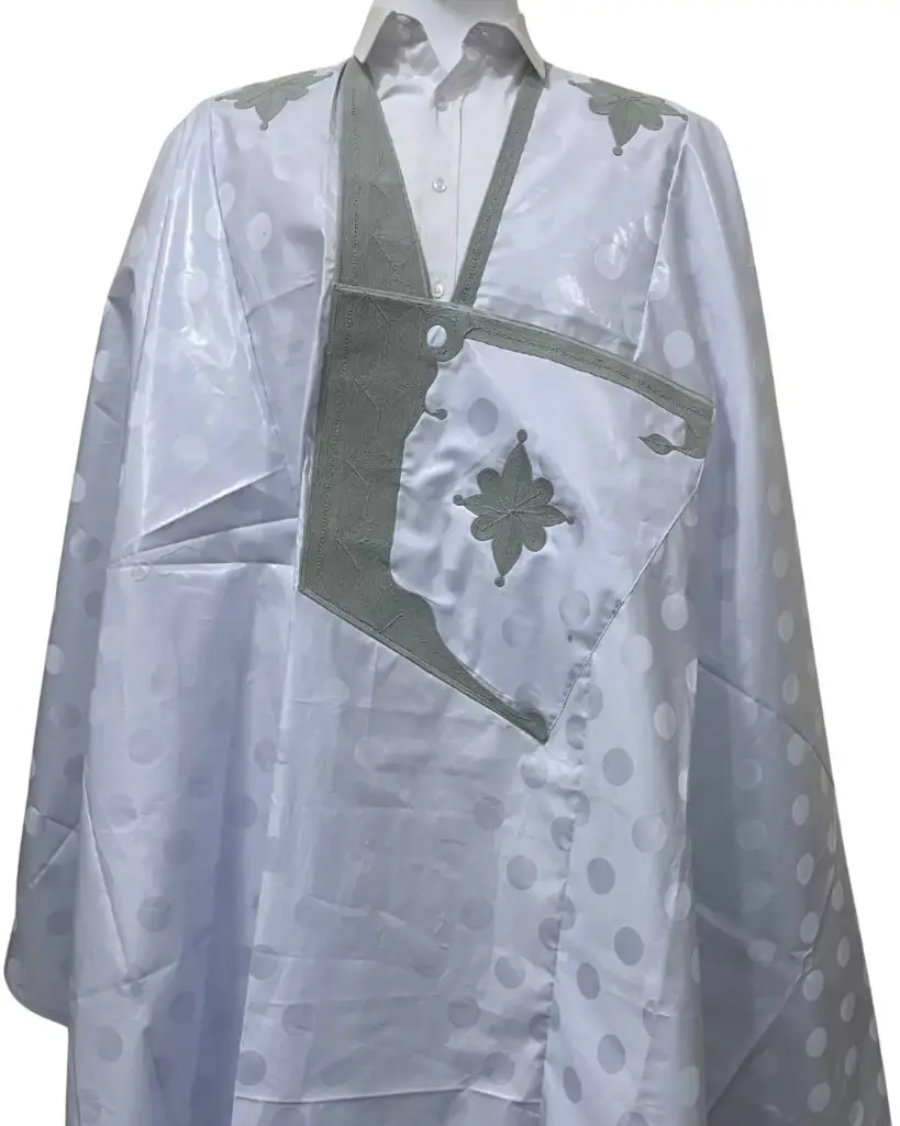 أزبي أبيض دراعة 8م بانتلوه مخيط 1015