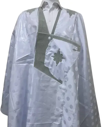 أزبي أبيض دراعة 8م بانتلوه مخيط 1015