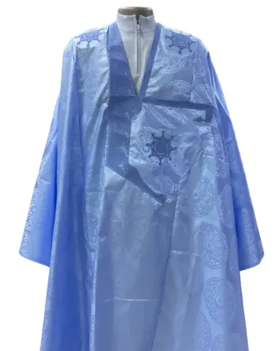 Azbi  bleu ciel  – boubou 8m avec pantalon 1112