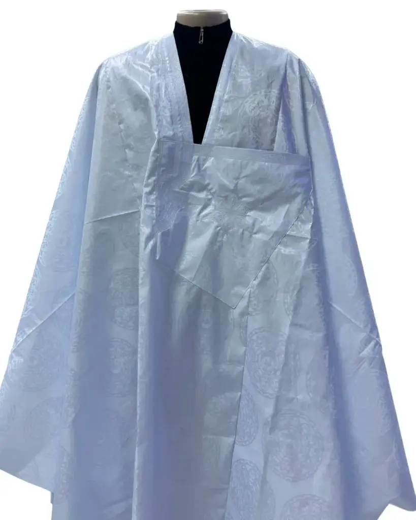 Azbi blanc – boubou 8m avec pantalon simple. 1408