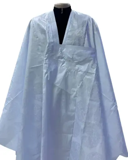 Azbi blanc – boubou 8m avec pantalon simple. 1408