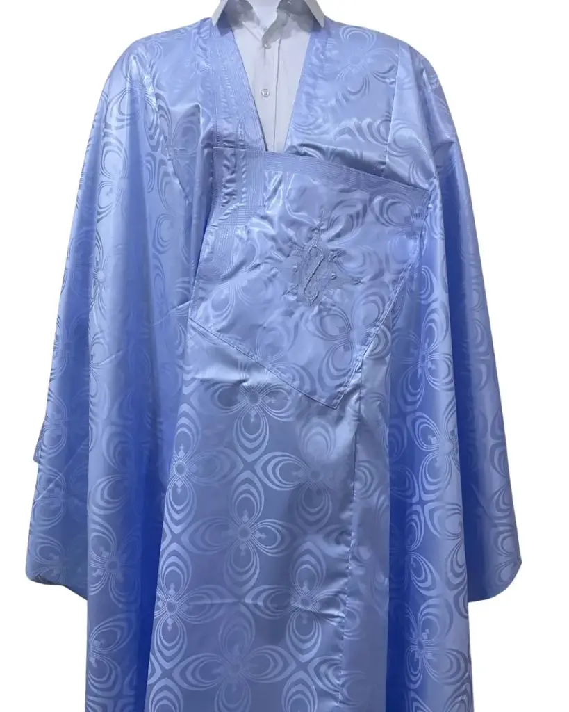 getzner bleu ciel  – boubou 8m avec pantalon simple 1736