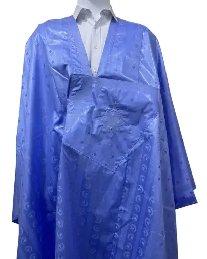 getzner bleu eclair  – boubou 8m avec pantalon simple 1832