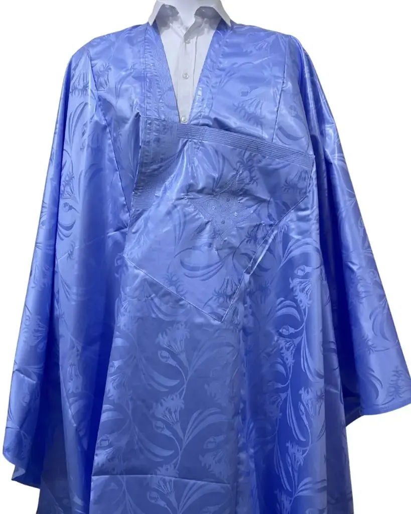 getzner bleu eclair  – boubou 8m avec pantalon simple 1833