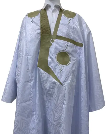 Azbi blanc – boubou 8m avec pantalon lihbayl 1056 