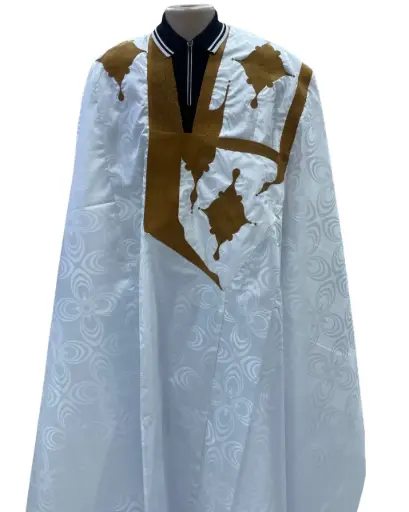 جزنير أبيض دراعة 8م بانتلوه مخيط 1615