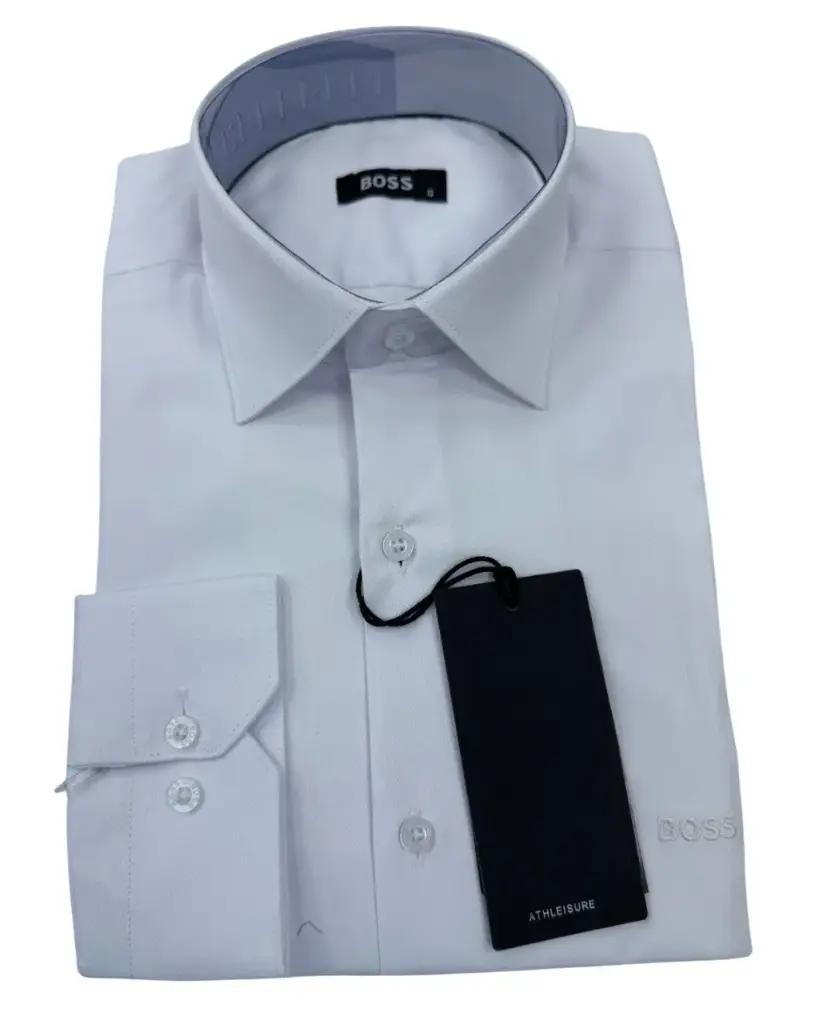 Chemise Homme BOSS Blanche – Col 3 boutonné 8514