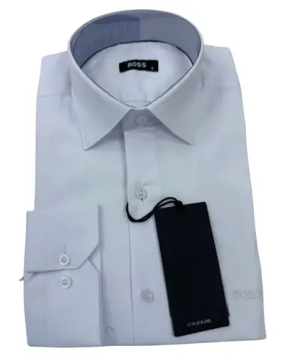 Chemise Homme BOSS Blanche – Col 3 boutonné 8514