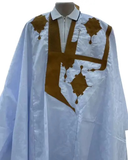 الباشا أبيض دراعة 8م بانتلوه مخيط 3002