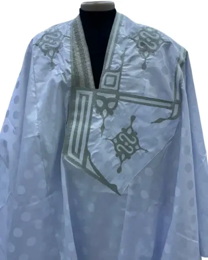 الباشا أبيض دراعة 8م بانتلوه مخيط 3004