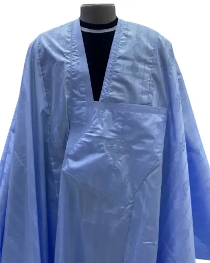 getzner bleu ciel  – boubou 8m avec pantalon simple 1738