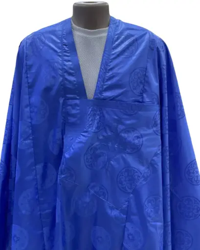 getzner bleu fonce  – boubou 8m avec pantalon simple 1737