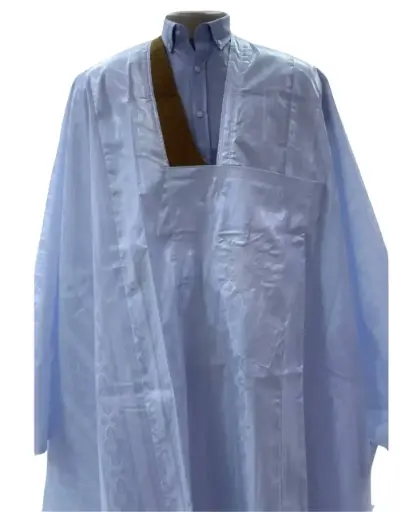 Azbi blanc – boubou 8m avec pantalon simple 1420