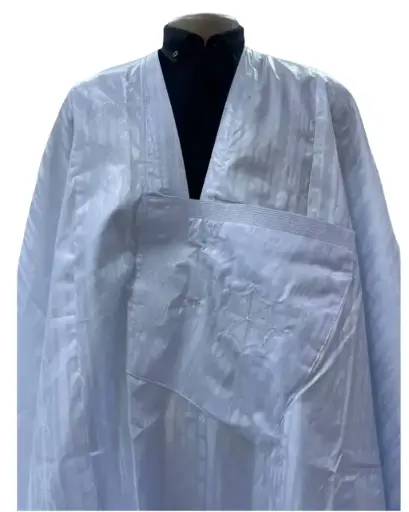 Azbi blanc – boubou 8m avec pantalon simple 1418