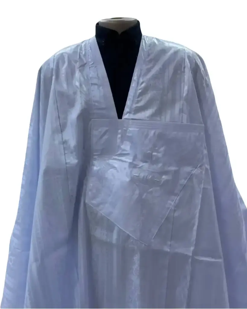 Azbi blanc – boubou 8m avec pantalon simple 1419